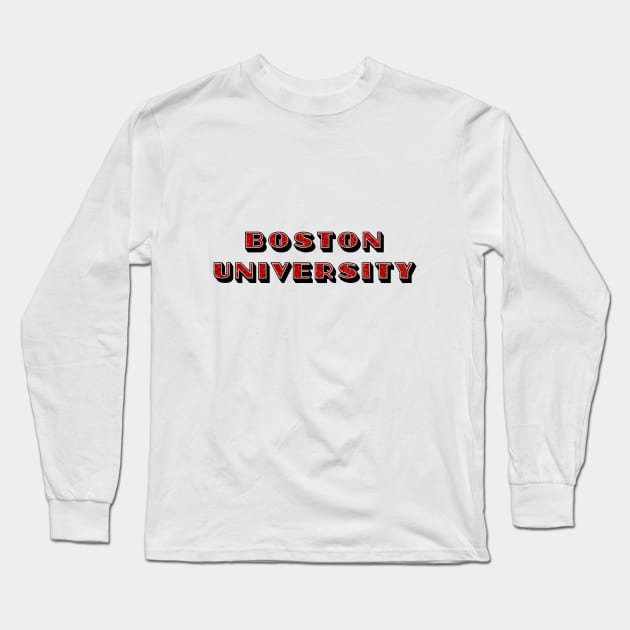 bostn glitter lettering Long Sleeve T-Shirt by Rpadnis